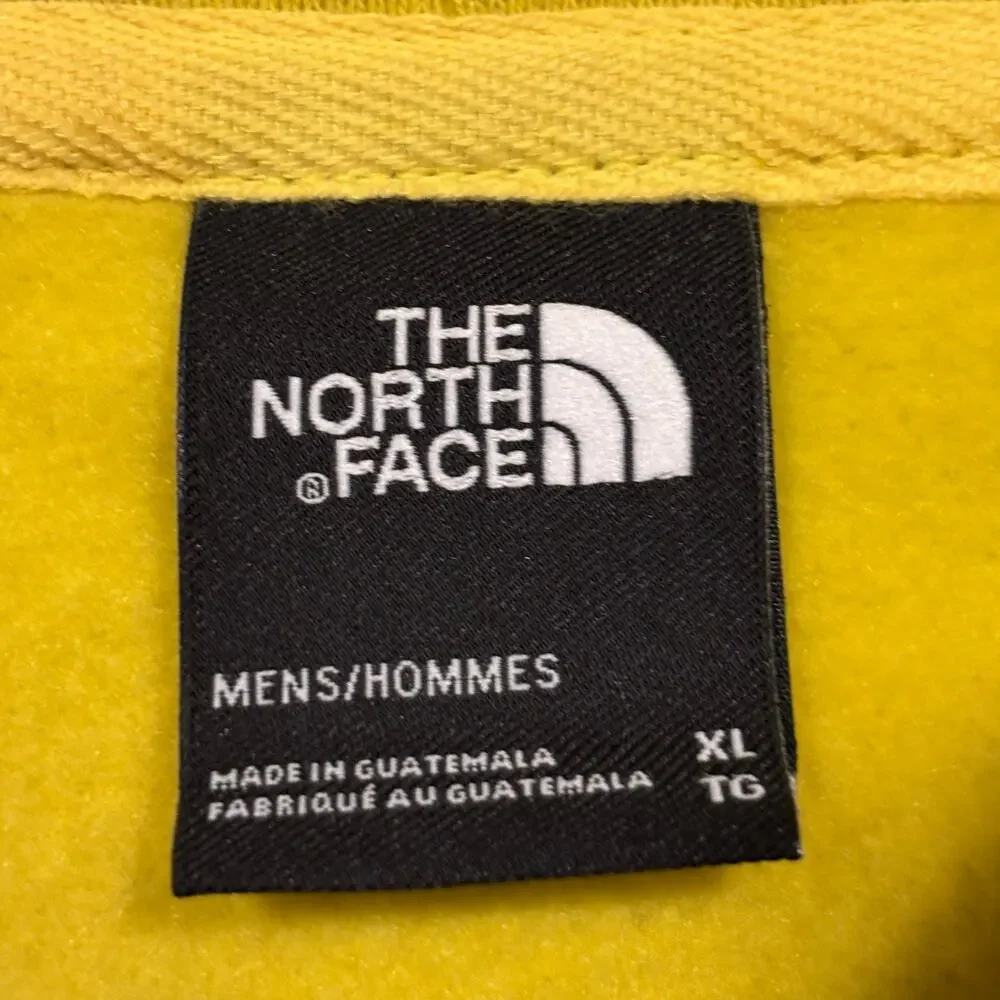 The North Face Acid Yellow Neon Box Logo Heavyweight Relaxed Fit Hoodie Mens XL